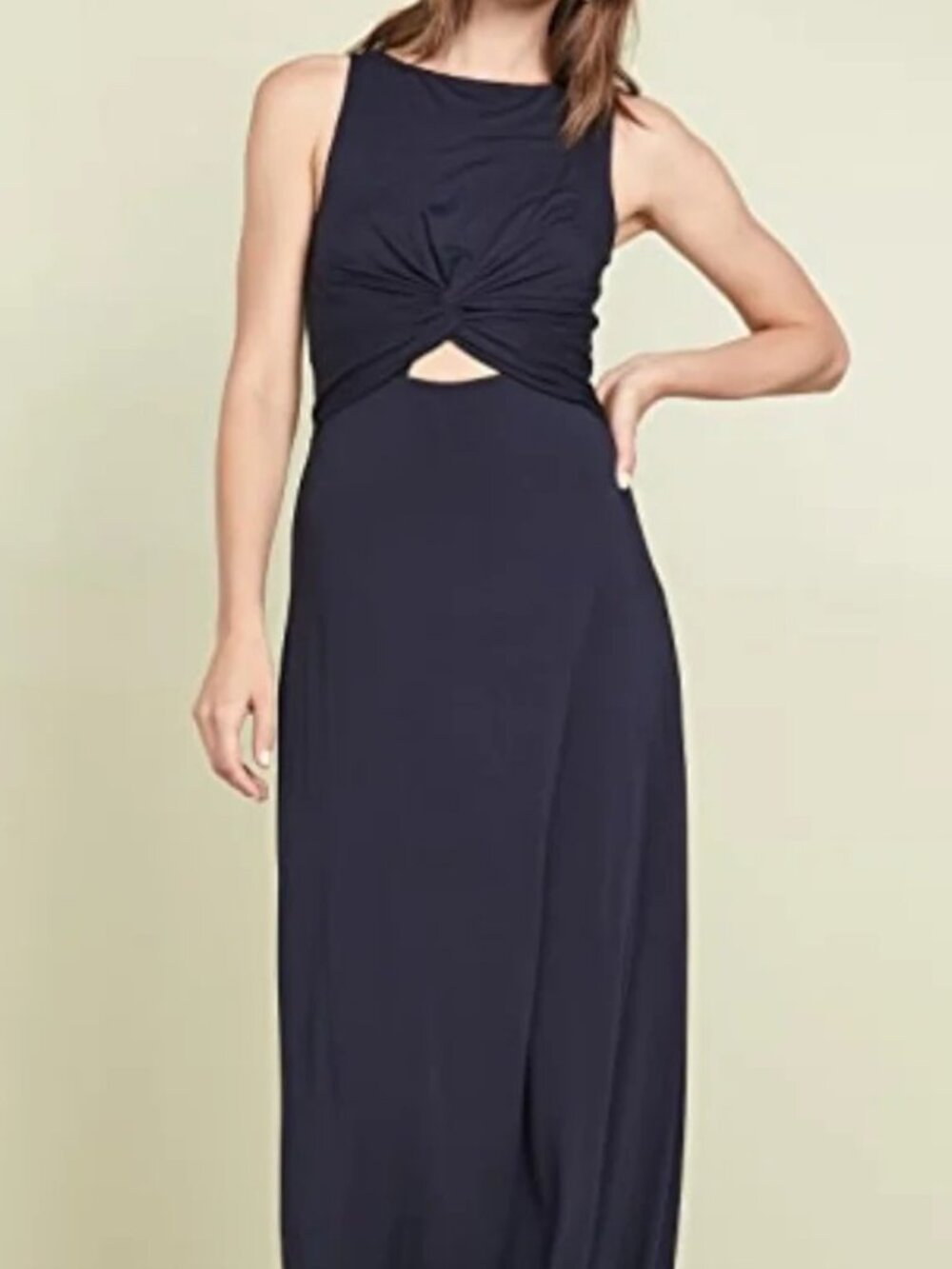 Bailey 44 Black Tank Maxi Dress Small Knot Cutout